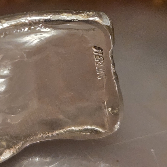 Hammered Sterling Silver Bracelet - Picture 2 of 10